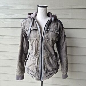 Horny Toad Hooded Utility Jacket Womens Small Gorpcore Grunge Military Outdoorsy
